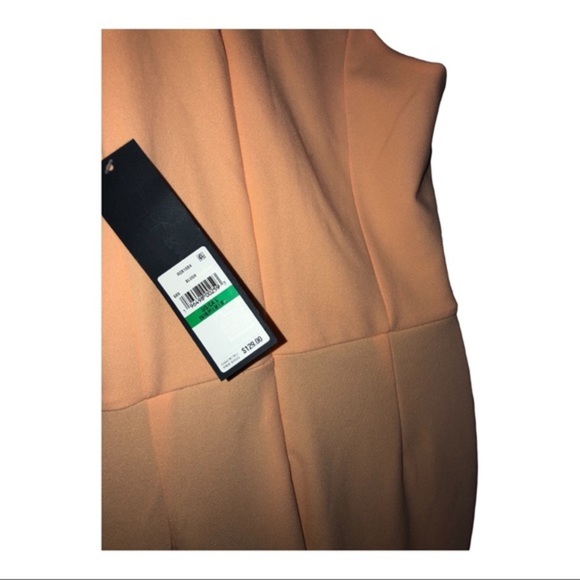 Rachel Roy pink blush crepe halter wide leg twist front midi jumpsuit size large - Picture 10 of 16